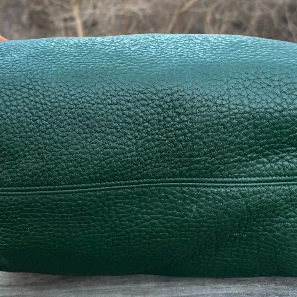 Vintage Dooney & Bourke Boston Green and Tan Leather Handbag - Picture 6 of 9